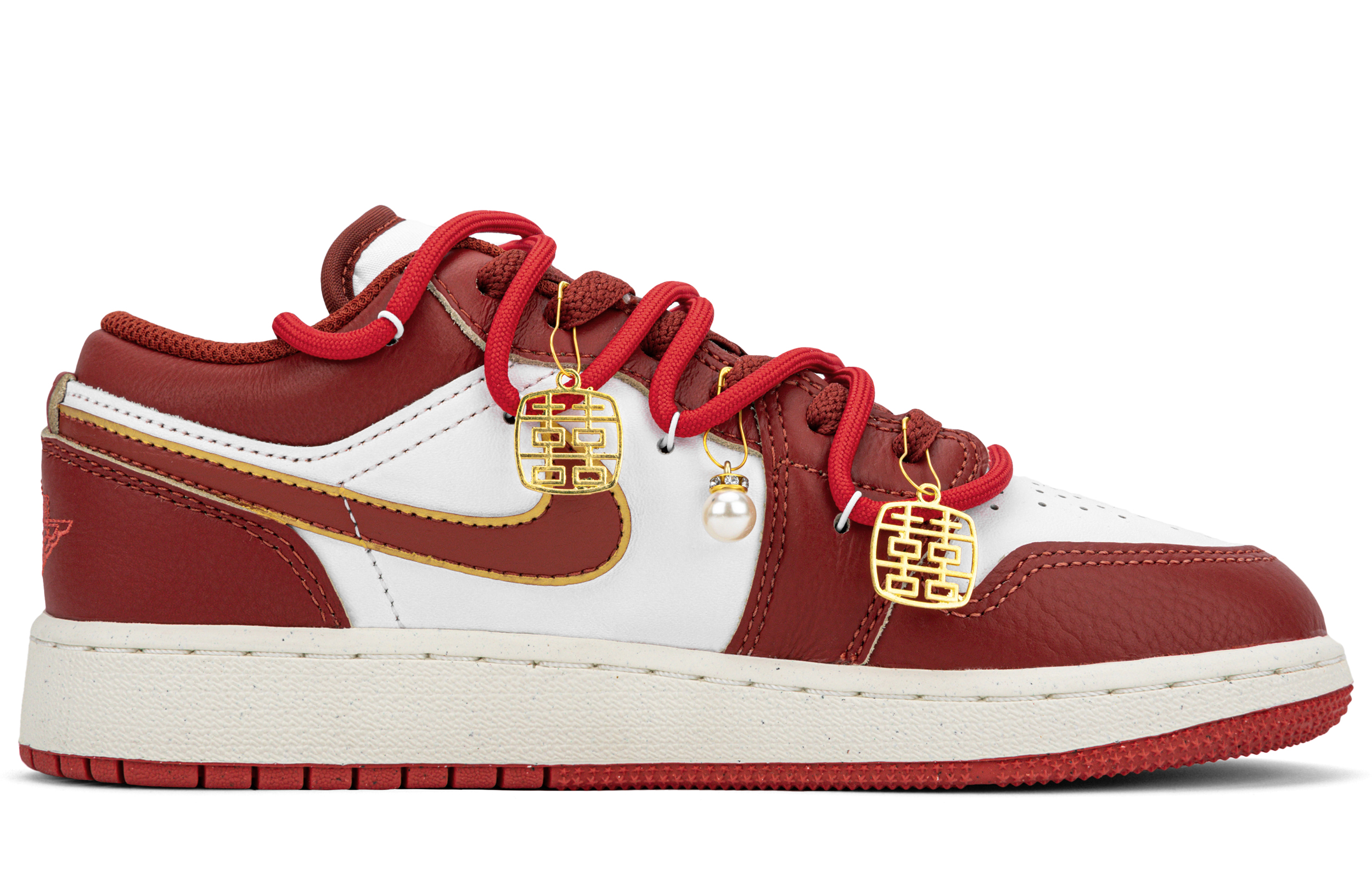 Jordan Air Jordan 1 Low top Vintage Basketball Shoes GS Red