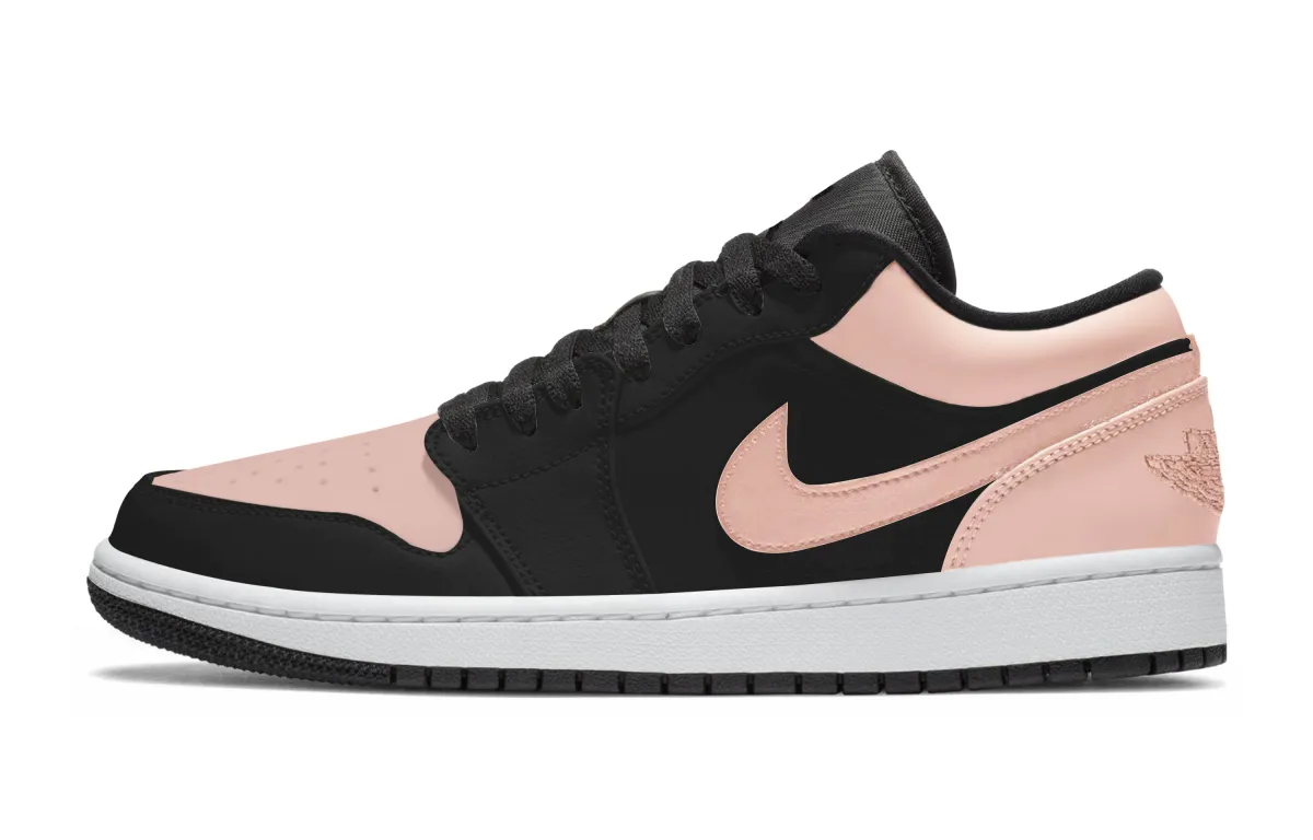 Jordan Air Jordan 1 Slip Resistant Abrasion Resistant Low top Skateboard Shoes Unisex Black