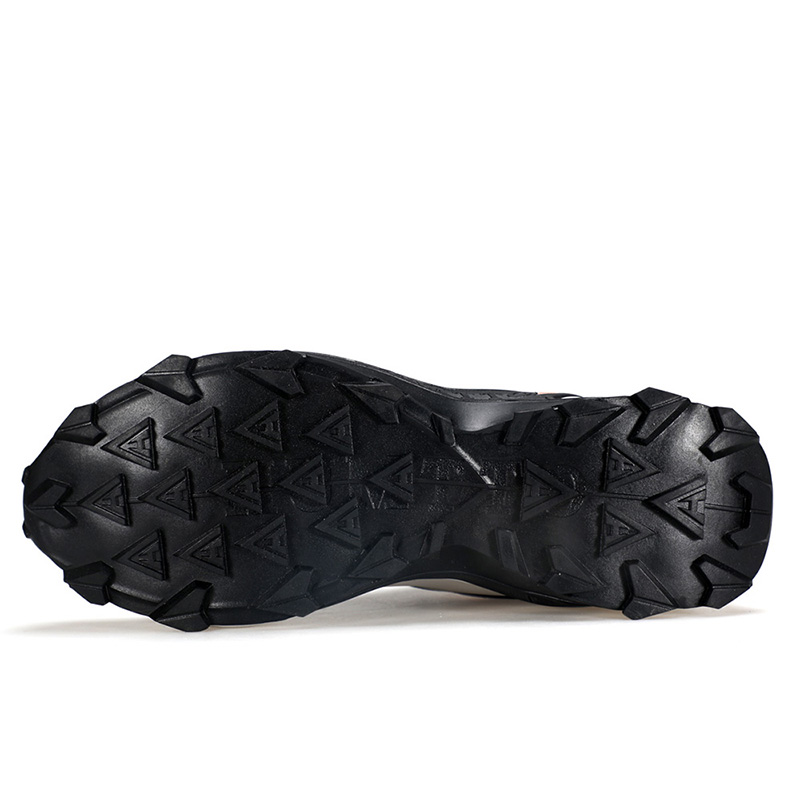 HUMTTO Cushioning Slip Resistant Abrasion Resistant Low top Mountaineering Shoes Men’s Black Rice Gray