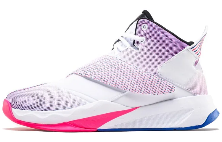 PEAK Cushioning Slip Resistant Abrasion Resistant High top Performance Basketball Shoes Men's Rose Red