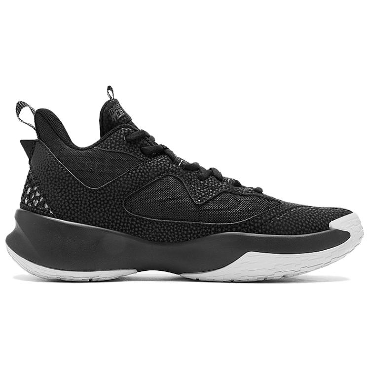 QIAODAN Comfortable Slip Resistant Low top Basketball Shoes Men’s Black Gray