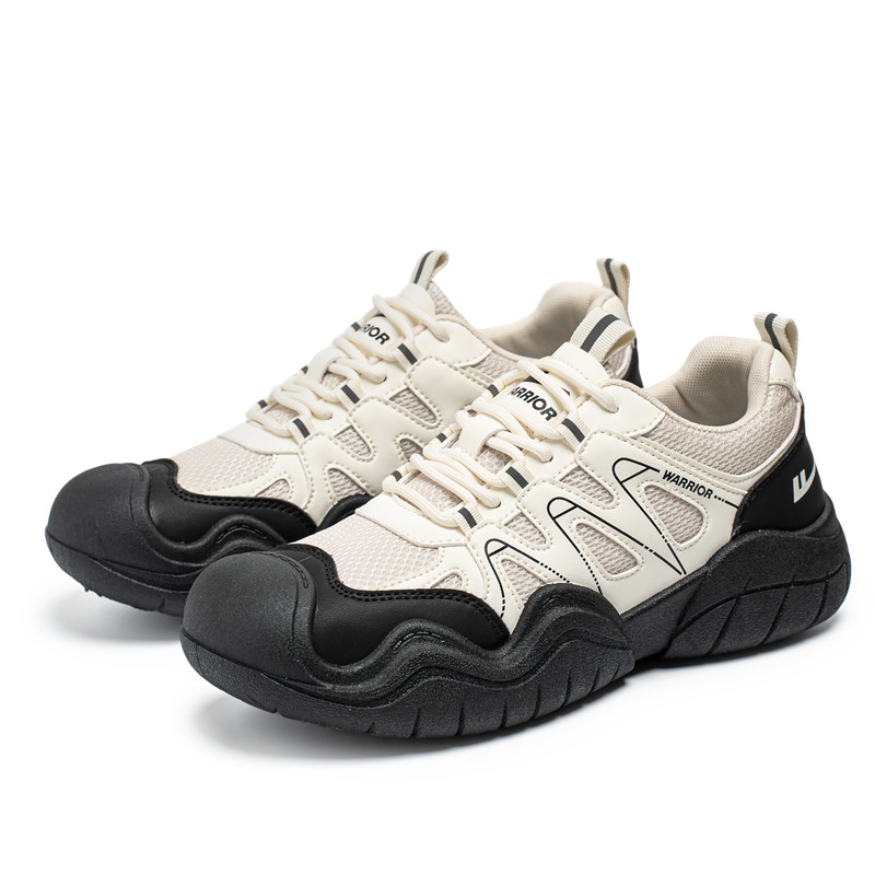 Warrior Slip Resistant Breathable Grip Low top Mountaineering & Hiking Shoes Men’s Beige Black