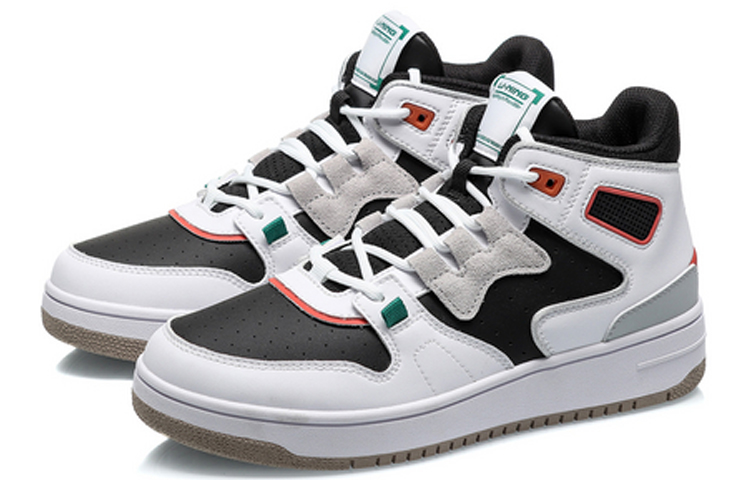 Li Ning Attack 2020 Synthetic Leather Lace Up Cushioning Slip Resistant Abrasion Resistant Mid top