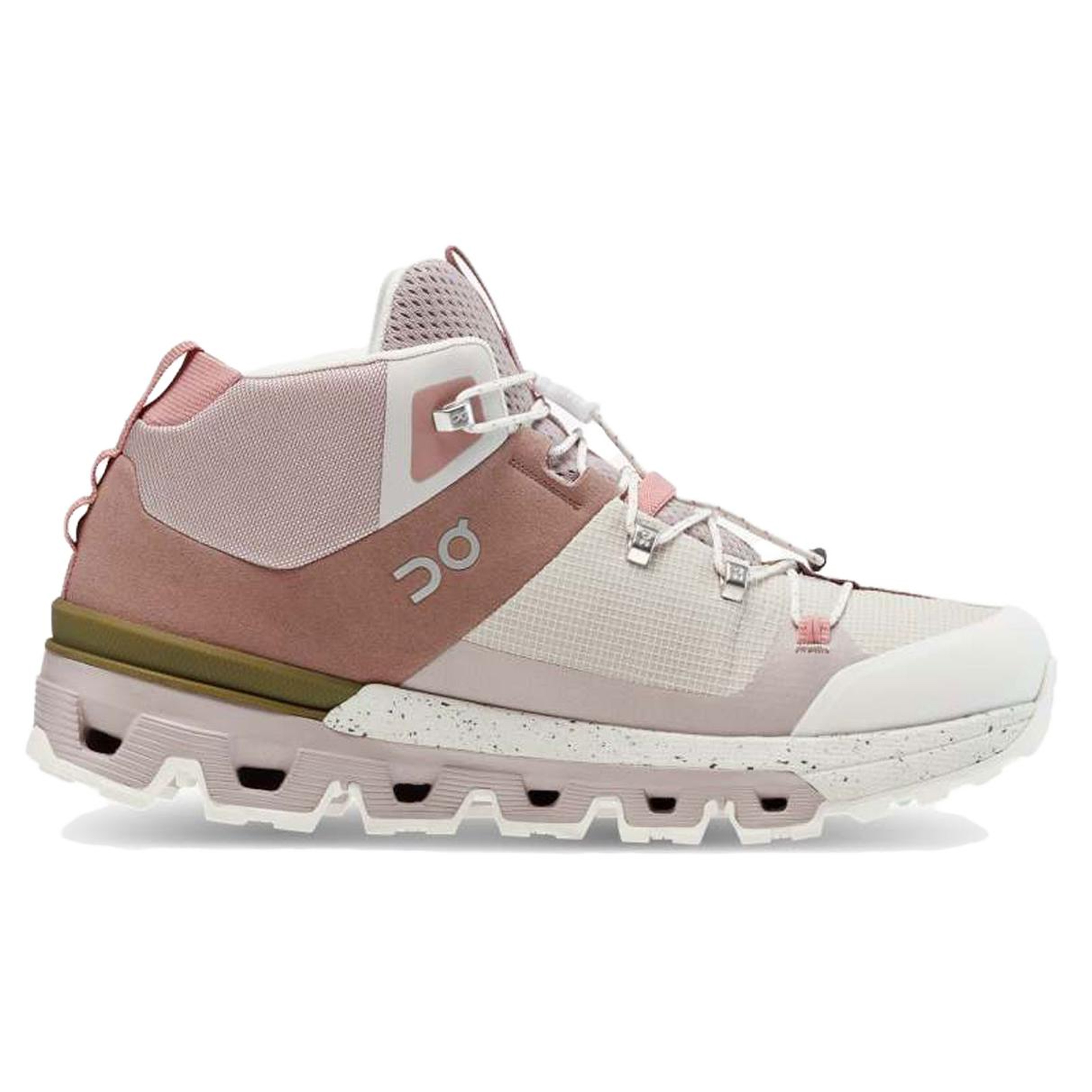 On Cloudtra Comfortable Round Toe Cushioning Mid top Mountaineering Shoes Women’s Beige Pink