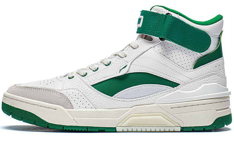 Li Ning RSR 101 High top Vintage Basketball Shoes Men's White Green