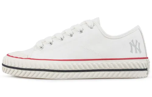 MLB Playball Slip Resistant, Abrasion Resistant, Breathable, Lightweight Low top Canvas Shoes Unisex White
