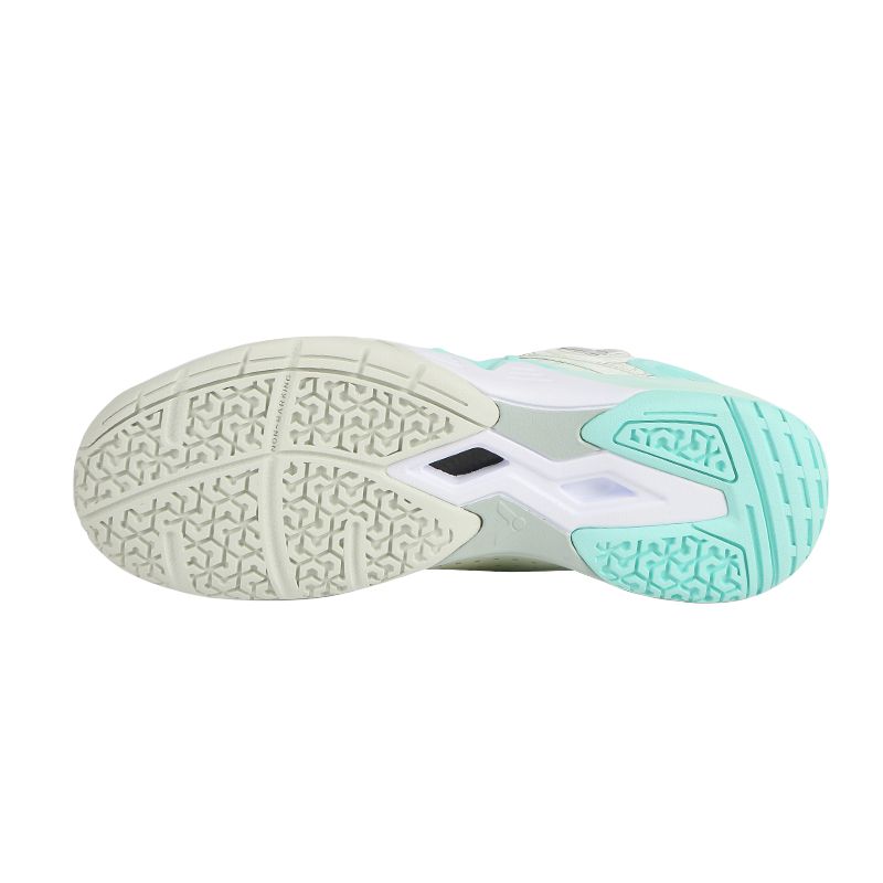 VICTOR Career Success Cushioning, Wear Resistant Low top Badminton Shoes Unisex Beige Blue