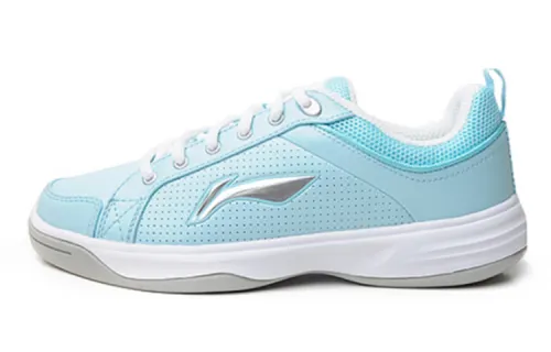 Li Ning Tennis Shoes Women's Low Top Aqua Blue/White/Silver