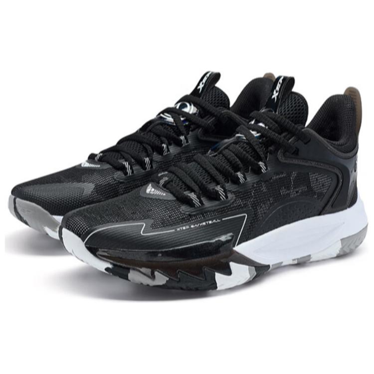 XTEP Abrasion Resistant Abrasion Resistant Low top Basketball Shoes Men’s Black White