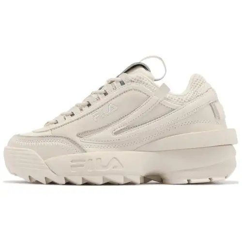FILA DISRUPTER 2 EXP DISRUPTER 2 EXP Leather Abrasion Resistant Low top Chunky Sneakers Women's Ecru