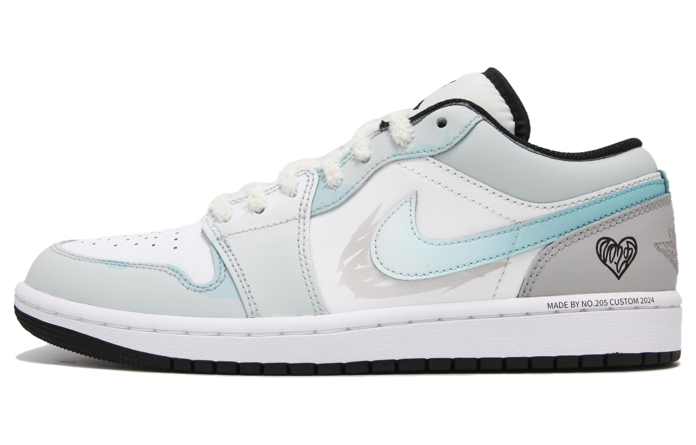 Jordan Air Jordan 1 Abrasion Resistant Low top Vintage Basketball Shoes Men’s Blue Pink