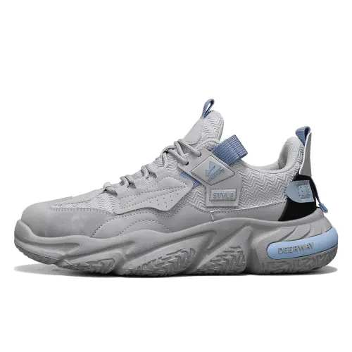 DEERWAY Abrasion Resistant Breathable Lightweight Height Increasing Low top Chunky Sneakers Men's