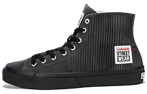 Vision Street Wear High top Canvas Shoes Unisex Black
