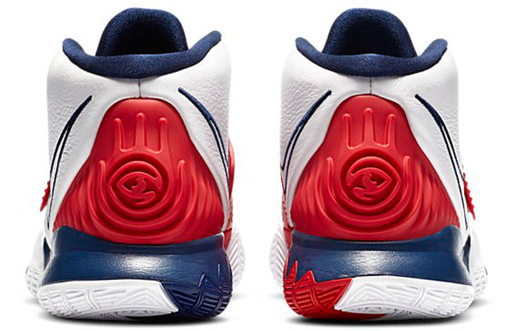 Кроссовки Nike Kyrie 6 EP "USA" (белые) — Белыйсинийкрасный — фото 5