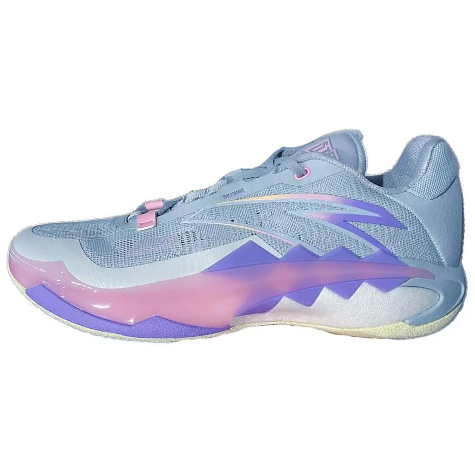 Anta Swagger 1 Trendy Cushioning, Wear Resistant Low top Basketball Shoes Men's Gray Purple