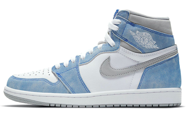 Jordan Air Jordan 1 high og \"hyper royal\" mint high top retro basketball shoes for men and women, washed white and blue