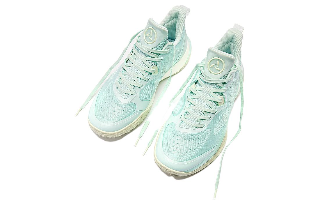 QIAODAN Wind Blade 4 Cushioning Abrasion Resistant Support Low top Basketball Shoes Men’s Green Beige