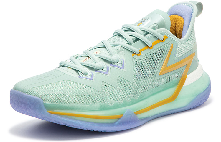 361° Big 3 Future Basketball Shoes Men’s Low Top Bleached Light Green/Iris