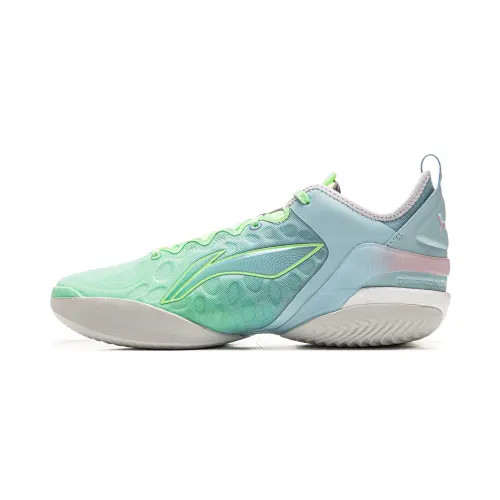 Li Ning Yushuai 19V2 Basketball Shoes Men's Low Top Turquoise