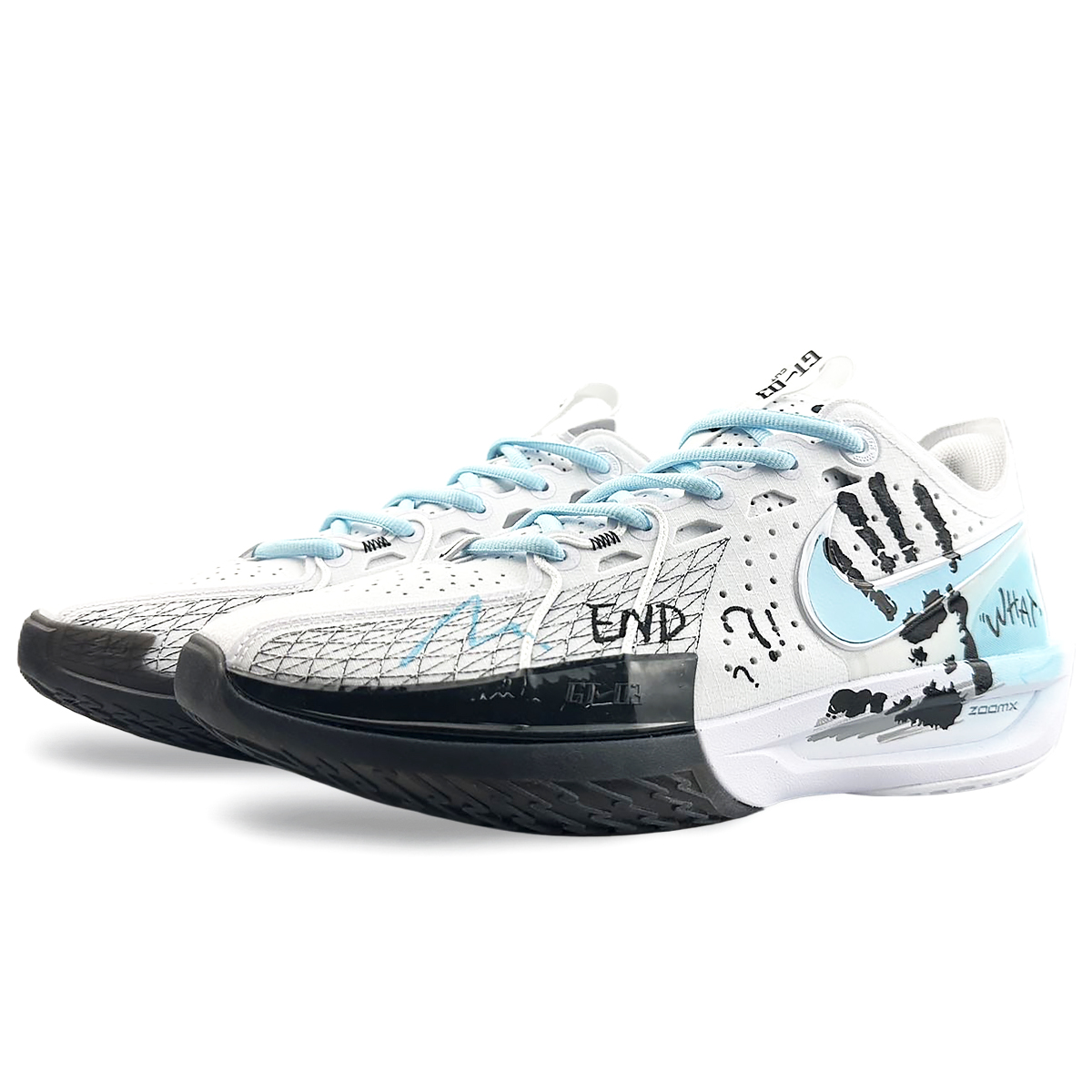 Nike G.T. Cut 3 Abrasion Resistant Low top Basketball Shoes Unisex Blue Black Asian Version