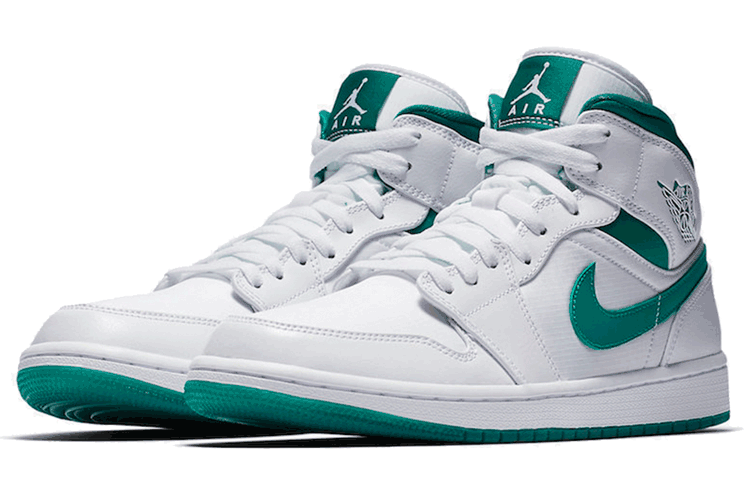 Jordan 1 Mid White Mystic Green
