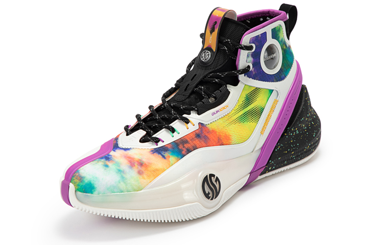 361° AG3 Pro Basketball Shoes Men’s High Top Feather White Obsidian Black