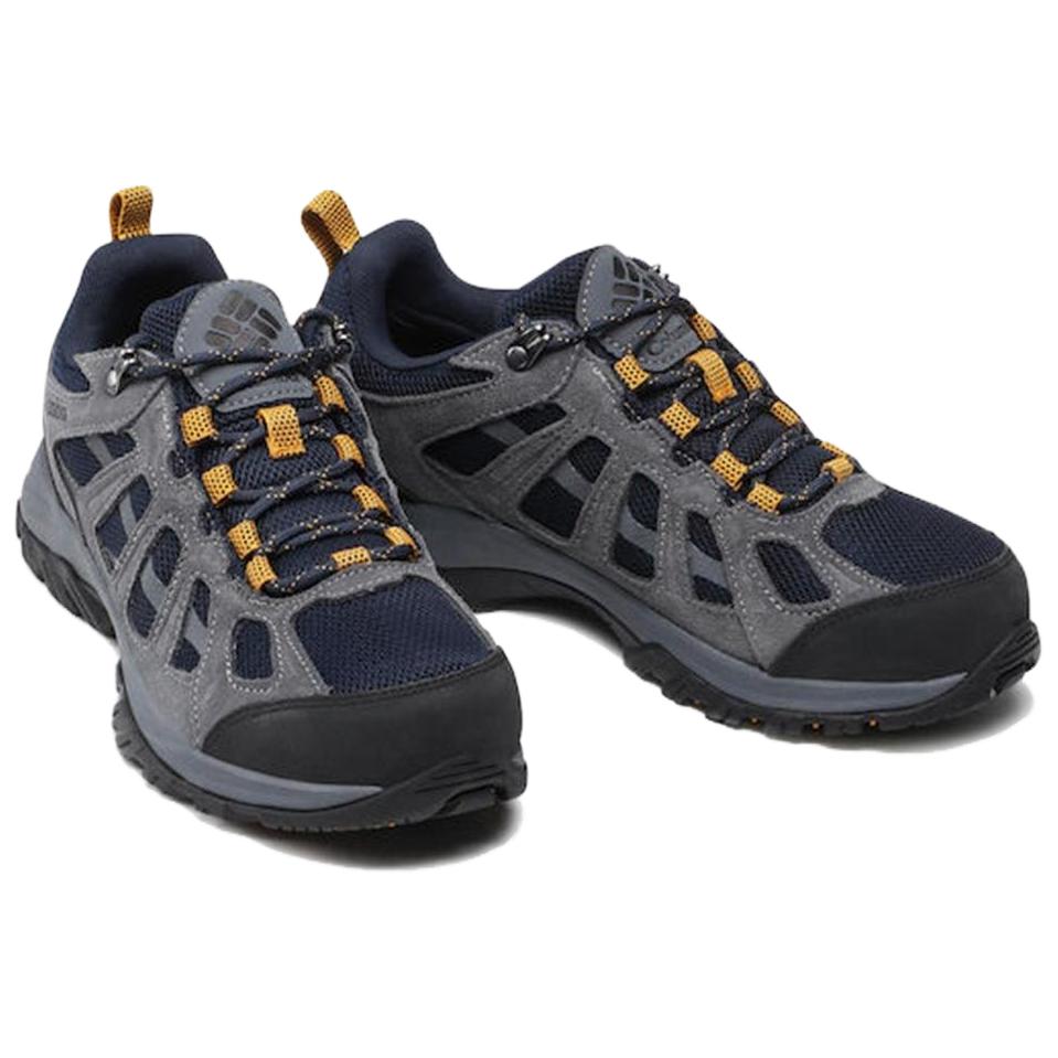 Columbia Redmond 3 Slip Resistant Abrasion Resistant Low top Hiking Shoes Men’s Gray Blue