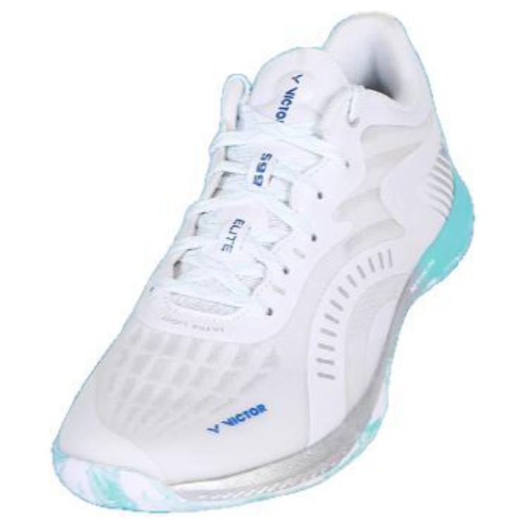 VICTOR Mesh Cushioning Slip Resistant Low top Badminton Shoes Unisex White