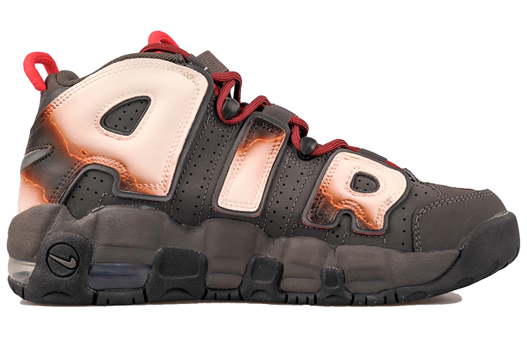 Nike Air More Uptempo RISK Ash Rose Mid top Vintage Basketball Shoes Women’s Black Red