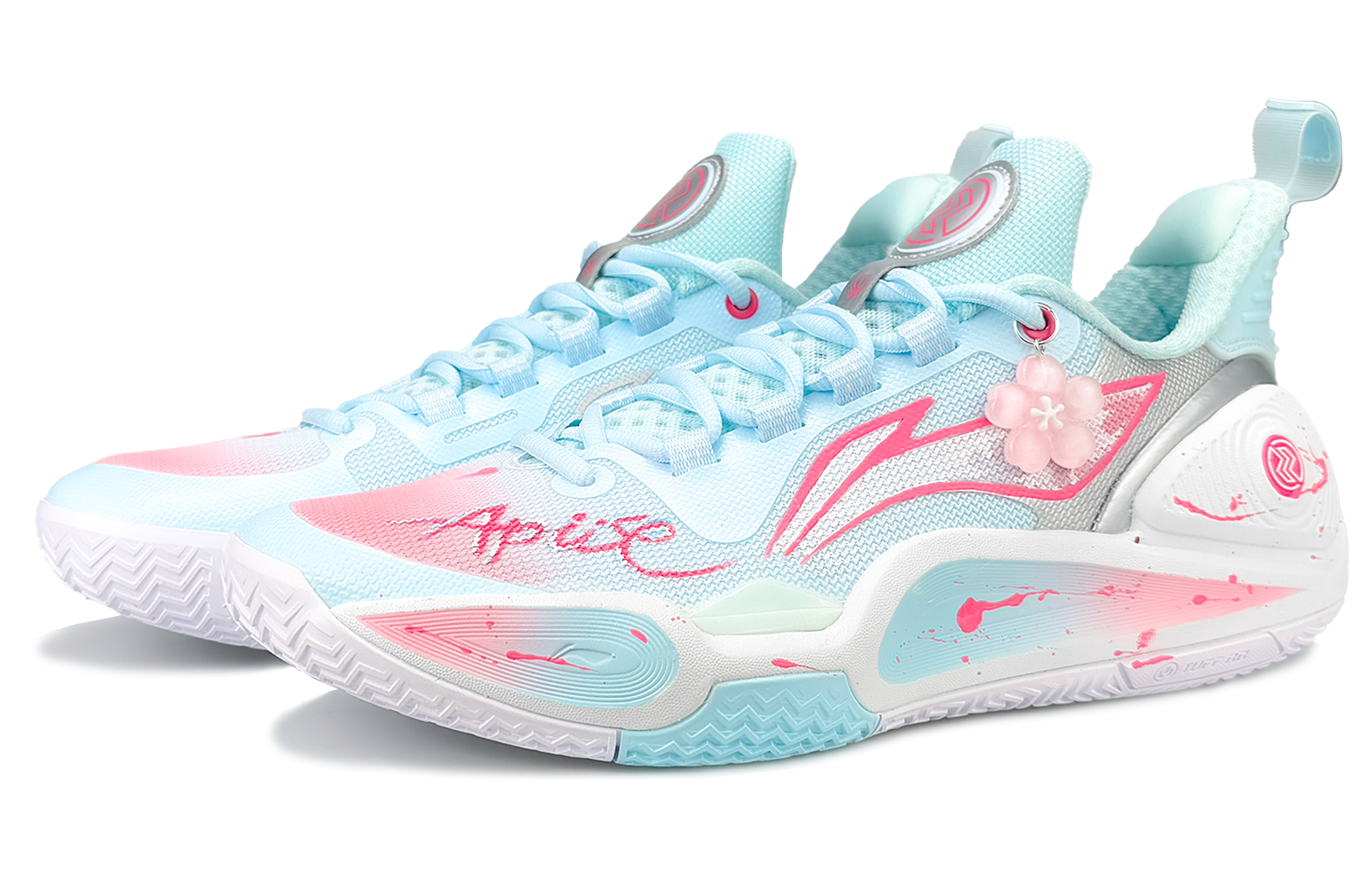 Li Ning Speed 9 Cushioning Slip Resistant Abrasion Resistant Low top Basketball Shoes Men’s Blue Pink