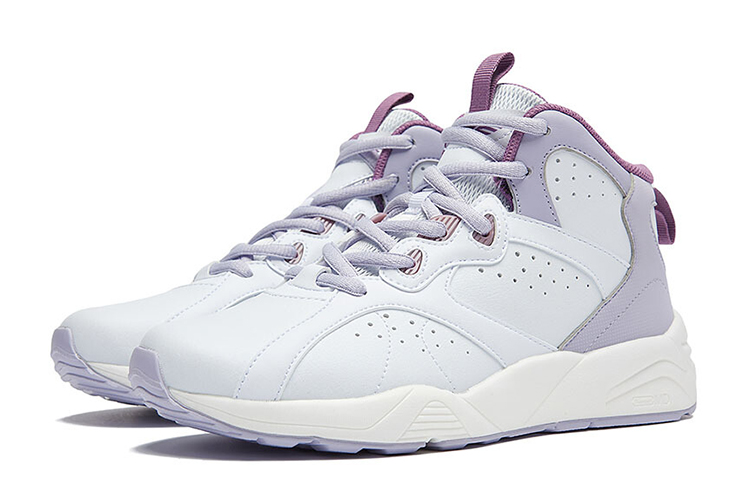 361° QU!KFOAM Performance Trendy Style Slip Resistant Cushioning High top Basketball Shoes Women’s White Purple