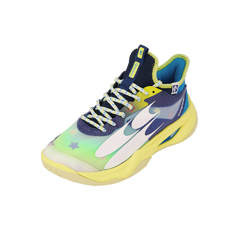 Crying Center x KUMPOO Cushioning Slip Resistant Breathable Mid top Badminton Shoes Unisex Blue