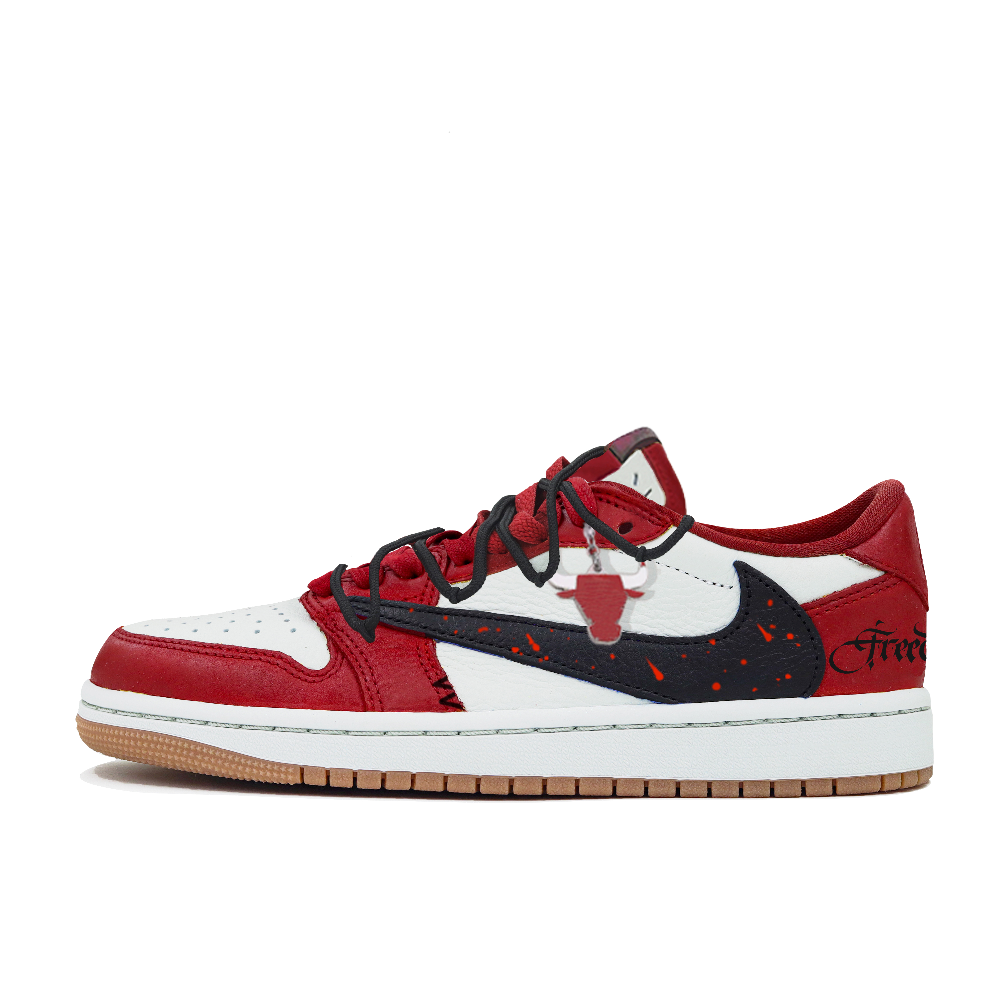 Travis Scott x Jordan Air Jordan 1 Chicago Black Reversed Hook Comfortable