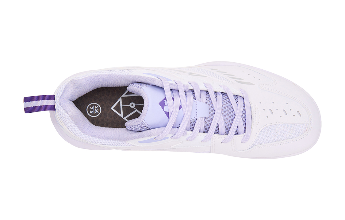 KUMPOO Nebula KH D16 Slip Resistant And Breathable Low top Badminton Shoes Unisex White Purple