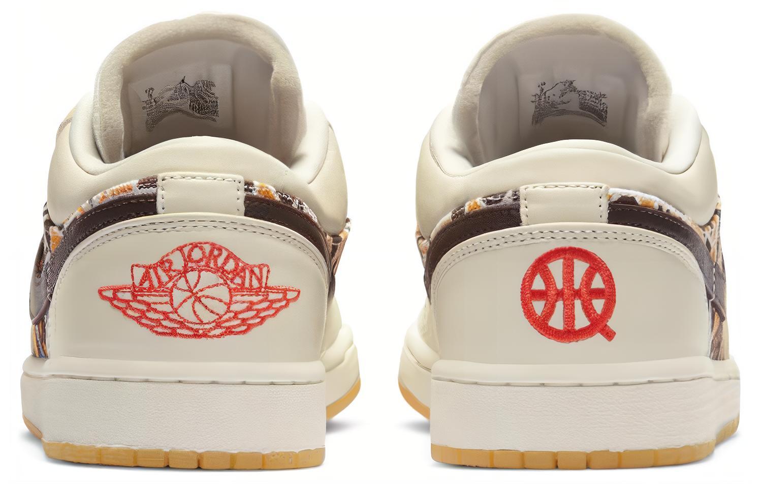 Кроссовки Jordan Air Jordan 1 low "quai 54” (хаки) — фото 5