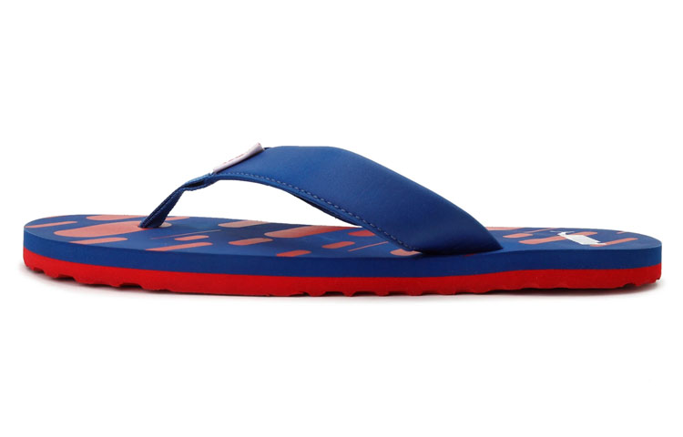 PUMA Contour Series Comfortable Rubber Sole Slide Slippers Unisex Blue Red