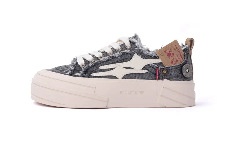 KILLWINNER Noah's Ark Beloved Pet Alliance Slip Resistant Abrasion Resistant Low top Canvas Shoes Unisex Black
