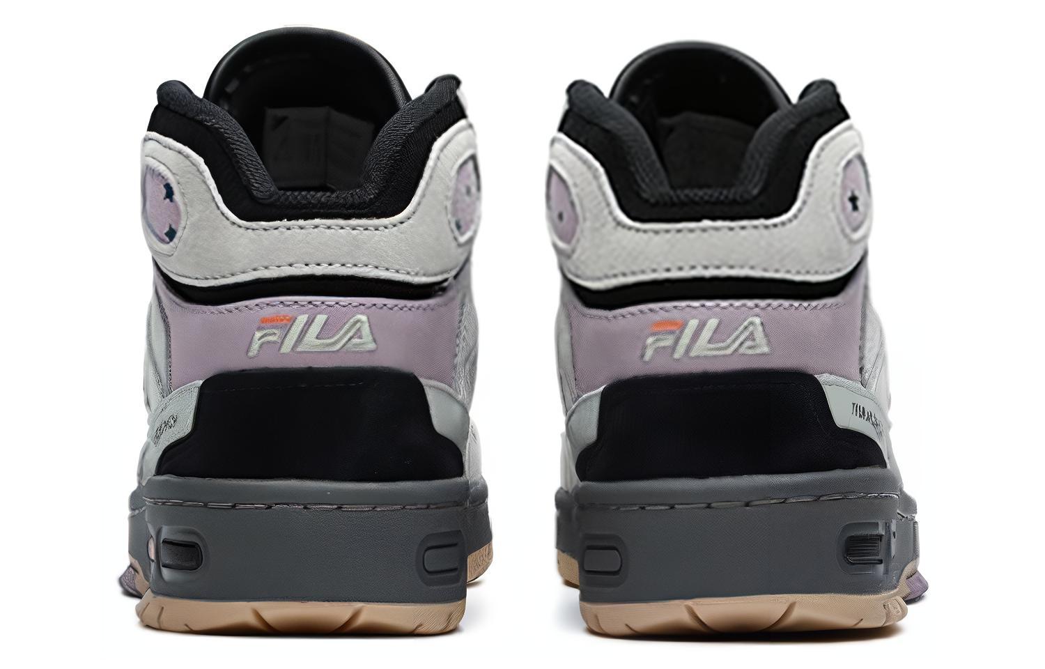 FILA FUSION Teratach Mid top Vintage Basketball Shoes Women's Black Gray