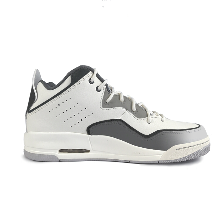Jordan Courtside 23 Cushioning Slip Resistant Mid top Vintage Basketball Shoes Men’s White Gray