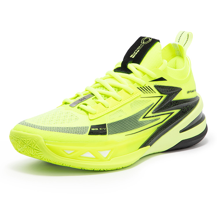 361° BIG3 5.0 Pro Basketball Shoes Men’s Low Top Neon Solar Yellow/Obsidian Black