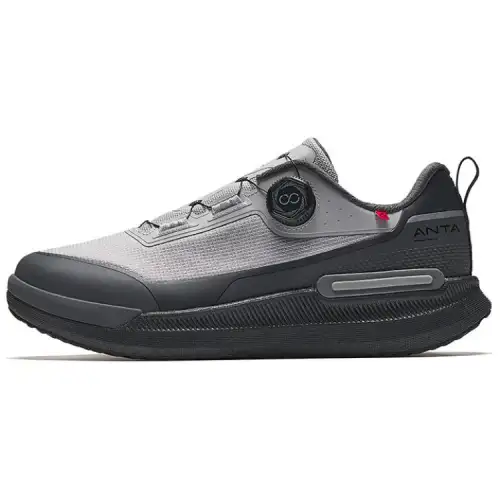 Anta Wanli Slip Resistant Lightweight Cushioning Low top Training Shoes Men's Gray Black