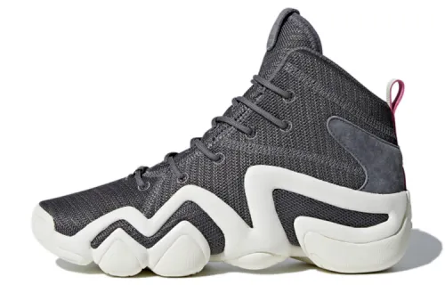 Adidas Originals Crazy 8 Adv Abrasion Resistant Mid top Basketball Shoes Women's Gray White