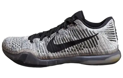 Nike Kobe 10 round toe lace-up shock-absorbing low-top basketball shoes men's gray