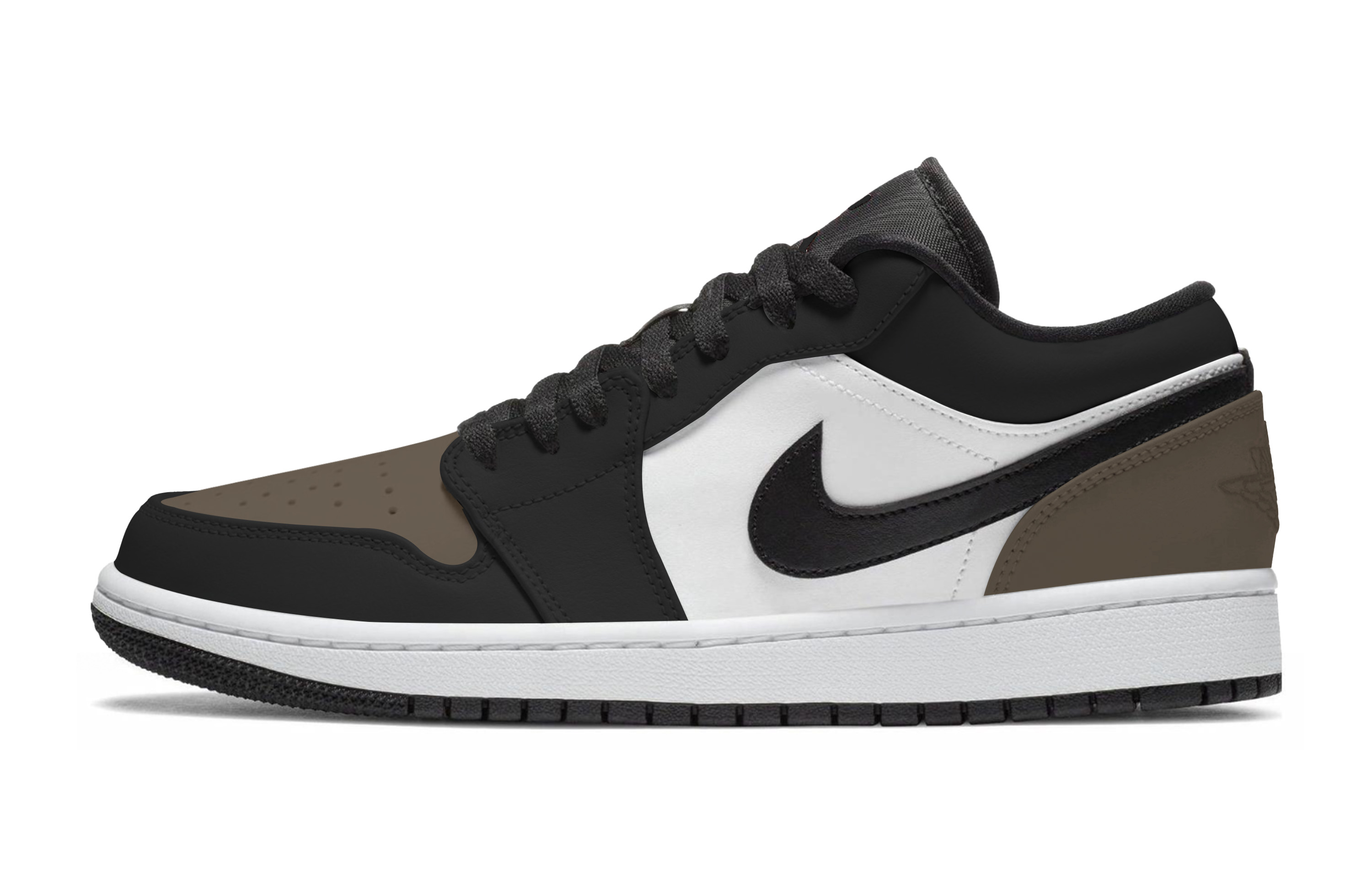 Jordan Air Jordan 1 Slip Resistant Abrasion Resistant Low top Vintage Basketball Shoes Unisex Black