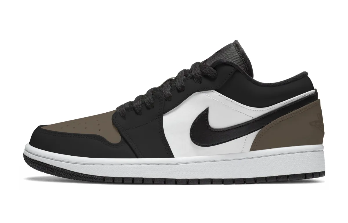 Jordan Air Jordan 1 Slip Resistant Abrasion Resistant Low top Vintage Basketball Shoes Unisex Black