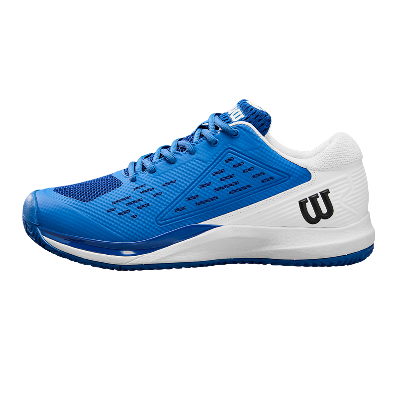 Wilson Rush Pro Ace Textile, Synthetic Leather Abrasion Resistant Support Low top Tennis Shoes Men’s Blue