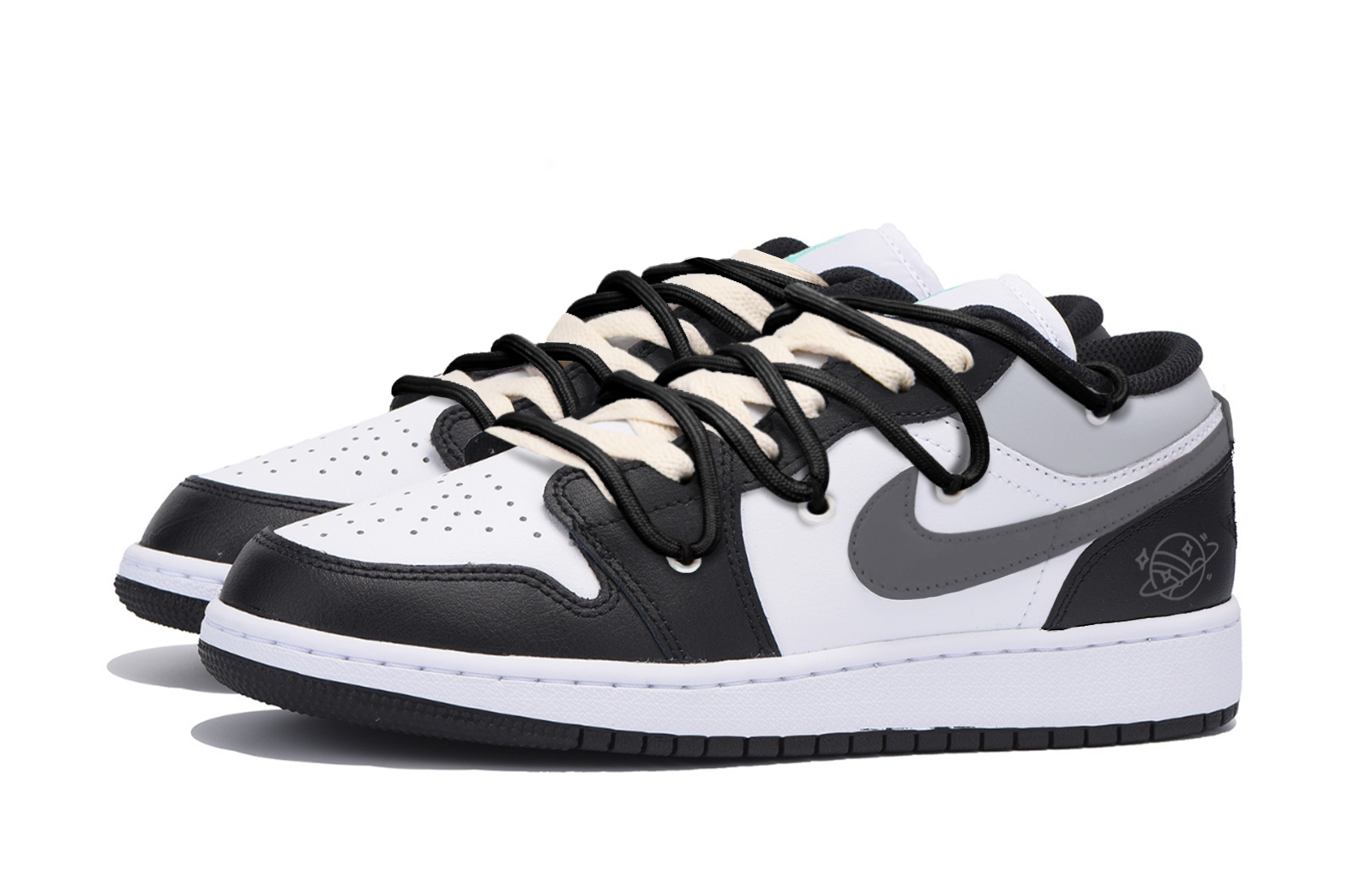 Jordan Air Jordan 1 Abrasion Resistant Low top Vintage Basketball Shoes Men’s Dark Gray