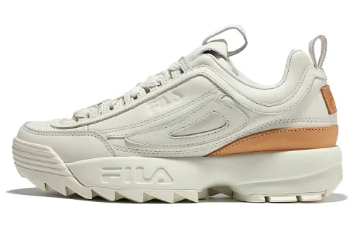 FILA Disruptor 2 Textile, Synthetic Leather Athleisure Low top Chunky Sneakers Unisex Ecru