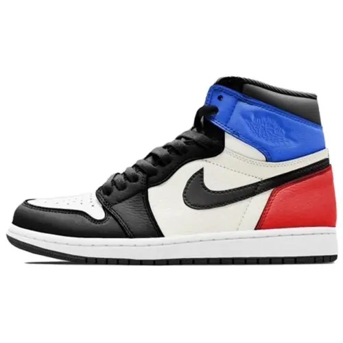 Jordan Air Jordan 1 Vintage Basketball Shoes Men's High Top Blue Red