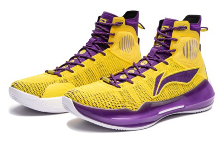 Li Ning YuShuai 13 Boom Coverage Balance Lightweight High top 䨻 Basketball Shoes Men’s Purple Gold